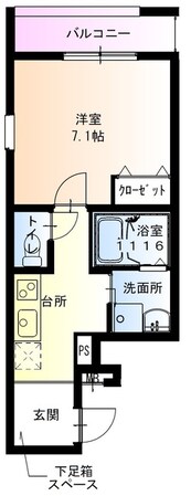 新森古市駅 徒歩5分 1階の物件間取画像